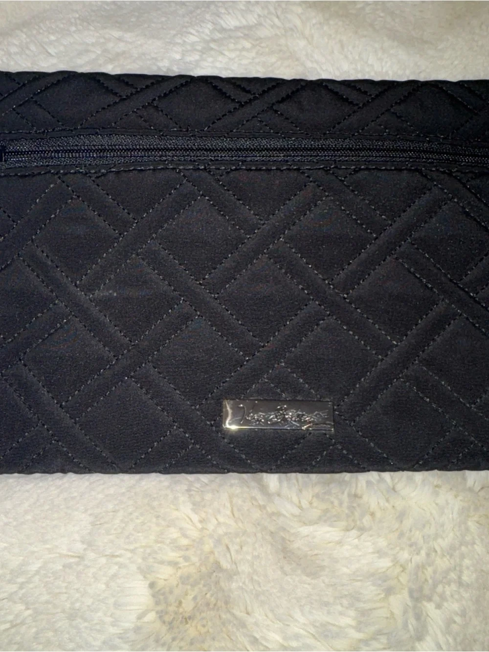 Vera Bradley Black Quilted Wristlet Clutch